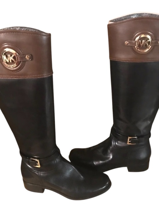 Michael Kors Shoes - Michael Kors Stockard Fulton Harness Two-toned tall leather Boots Size 7